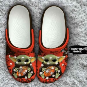 Cleveland Browns Baby Yoda Clog Shoes