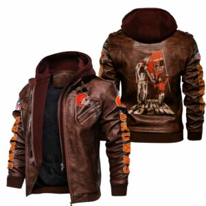 Best Cleveland Browns Leather Jacket For Sale