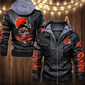 Cleveland Browns Leather Jacket Best Gift For Fans