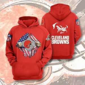Best Cleveland Browns 3D Printed Hooded Pocket Pullover Hoodie Gift For Fans