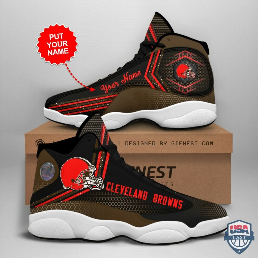 Cleveland Browns Air Jordan 13 Custom Name Personalized Shoes ...